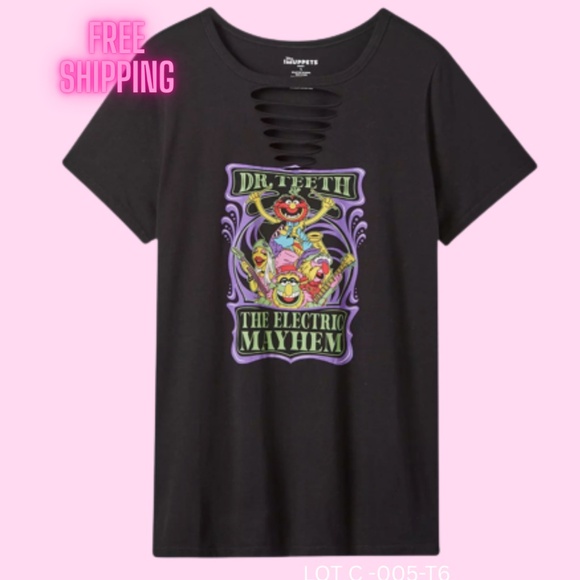 Torrid Disney Muppets Slash Tee (Electric Mayhem) – Size 6 - Picture 3 of 6